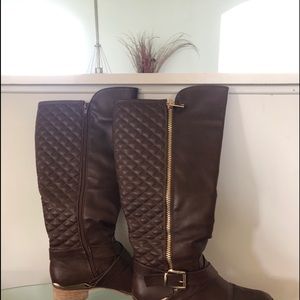 Brown Faux leather boots